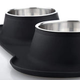 Dog Double Bowl With Silicone Mat