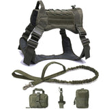 Military Dog Harness and Leash Set