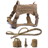 Military Dog Harness and Leash Set