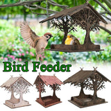 Bird Outdoors Hanging Wooden Feeder