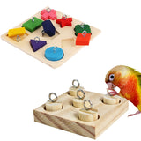 Parrot Interactive Training Block Puzzle DIY Toy